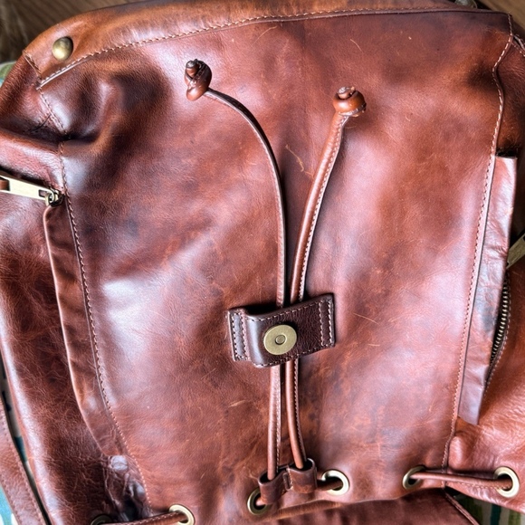 Womens Rachel Roy Brown Genuine Leather Convertible Backpack Purse main image 12